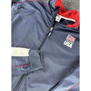 Team USA Olympic Jacket Full Zip XL Navy Red Track Jacket USA Flag